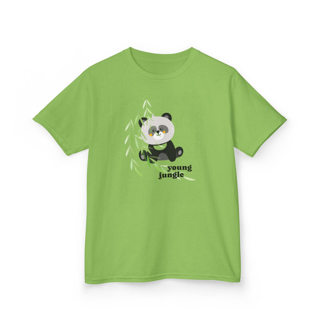 Kids Tee — Cute Panda "Young Jungle" Graphic Shirt 