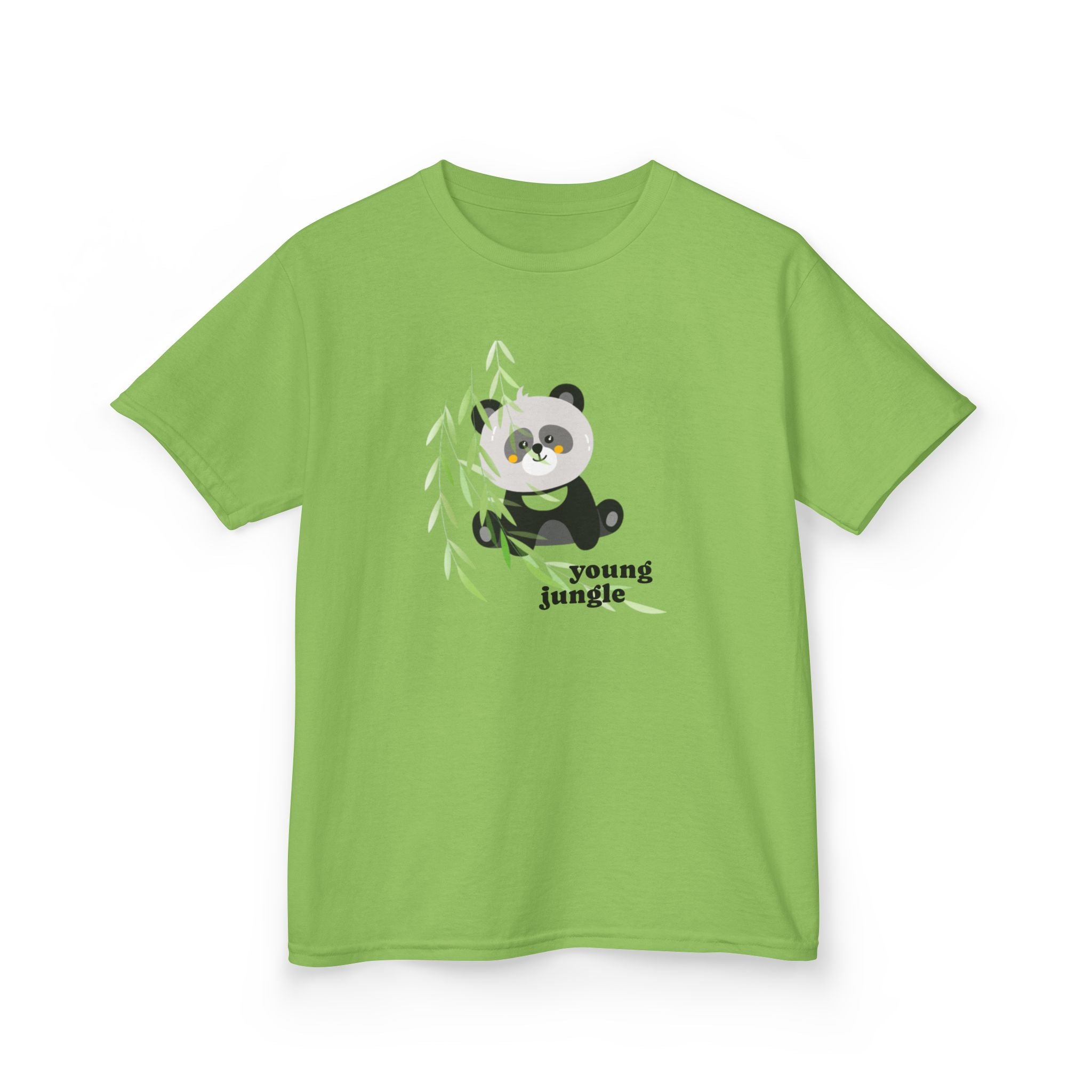 Kids Tee — Cute Panda "Young Jungle" Graphic Shirt 