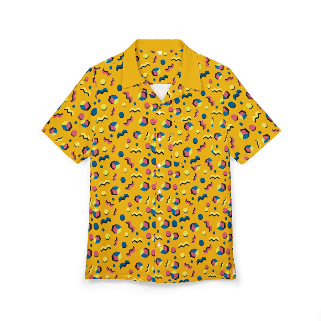 Vibrant Hawaiian, Casual Summer Wear, Beach Vacation Outfit, Unisex Tropical Style 