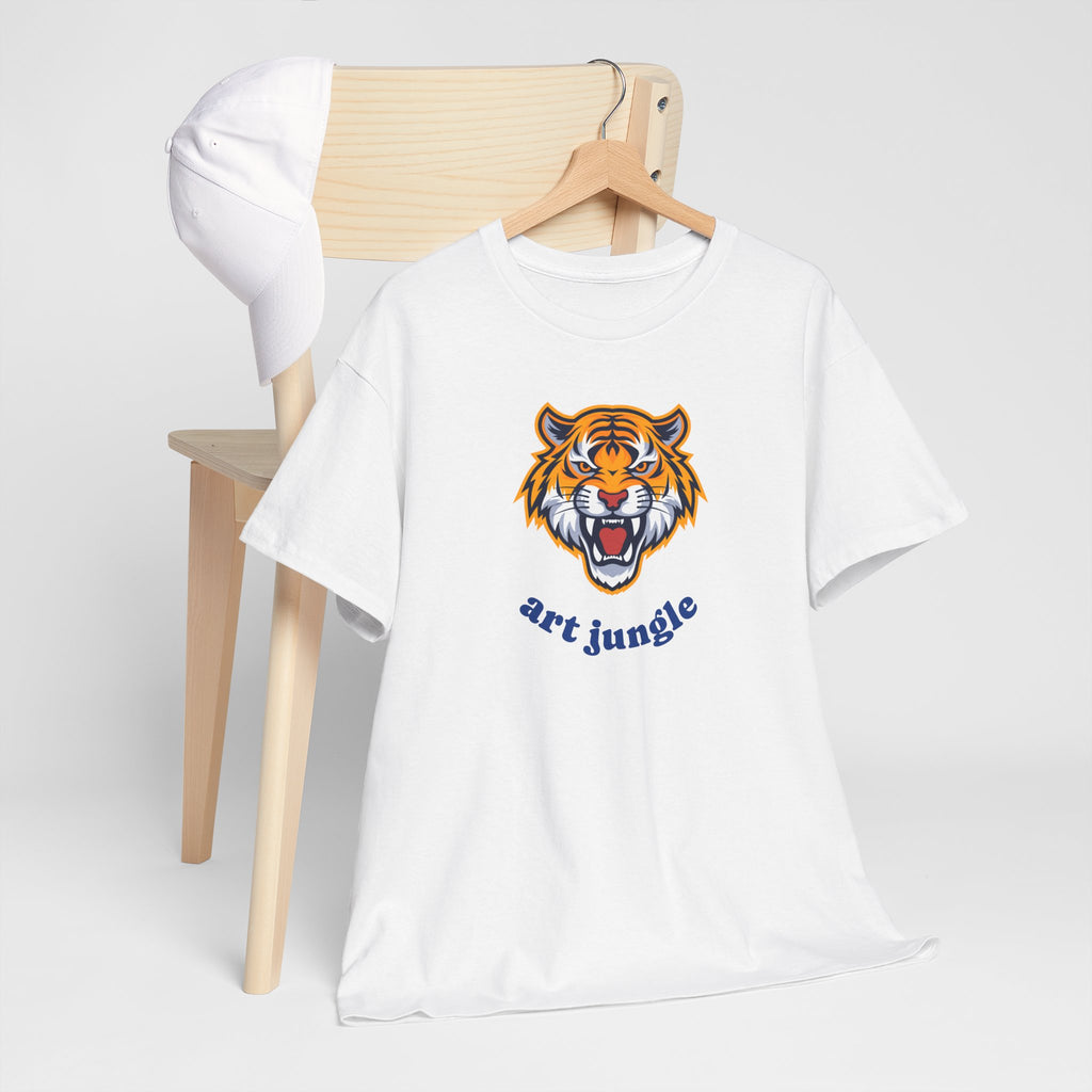 Tiger Head Tee Shirt - Unisex Heavy Cotton 