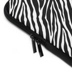 Zebra Print Laptop Sleeve – Black &amp; White Protective Case