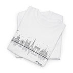 Paris Skyline T-Shirt — Minimalist Cityscape Tee (features 'Paris' text) 